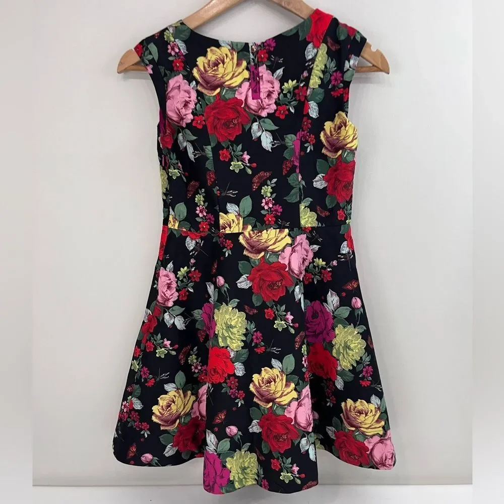 Baker Ted Baker Floral Sleeveless Garden Vibrant Colorful Event Party Dress 12